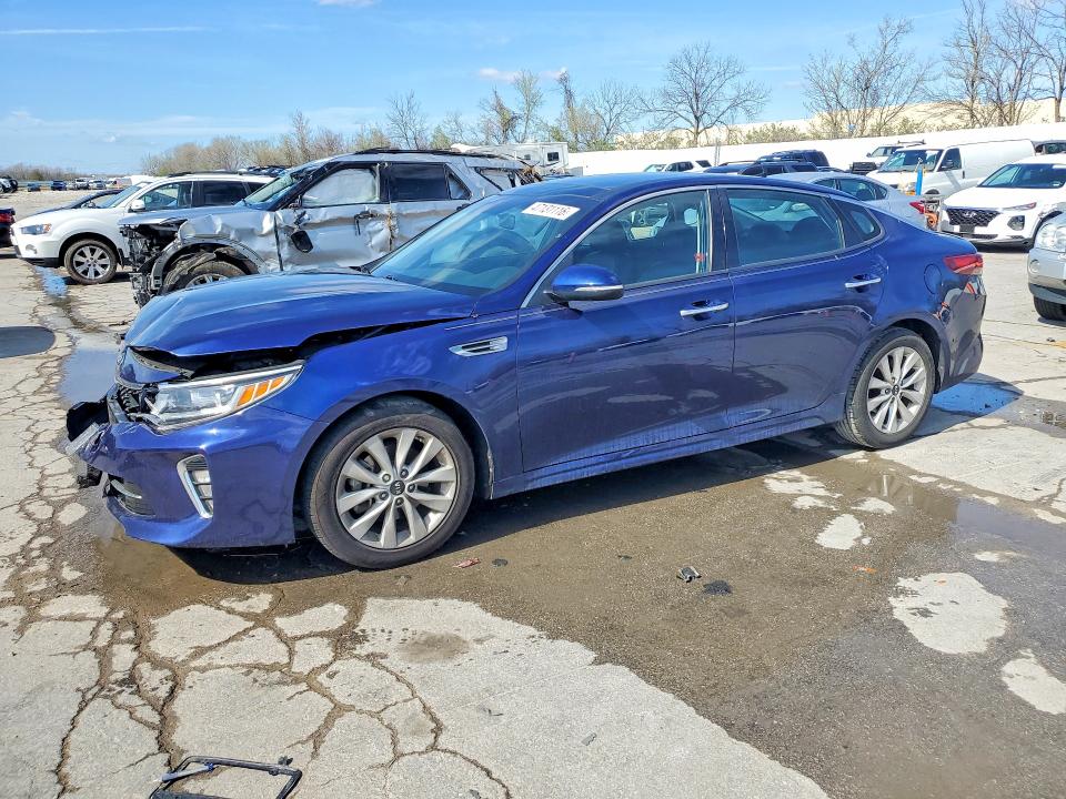 2018 Kia Optima VIN 5XXGT4L39JG242868 COPART salvage auction — FRONT END, Mo - Salvage Certificate Of Title, sold $1,200 on 2026-07-28 (photo 1)