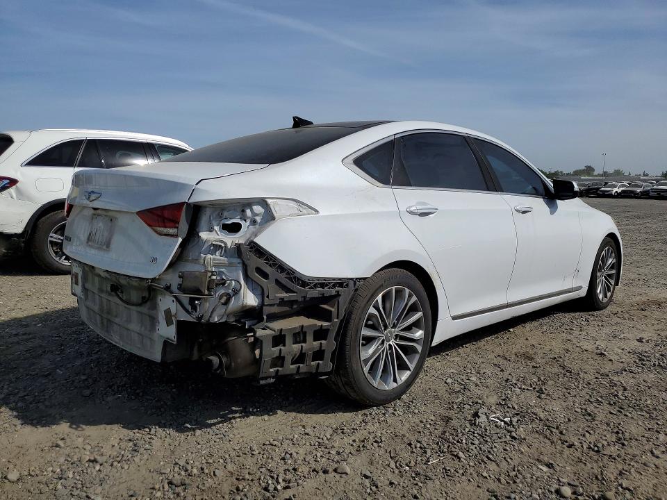 2015 Hyundai Genesis VIN KMHGN4JE0FU103403 COPART salvage auction — REAR END, Ca - Salvage Certificate, sold $3,100 on 2026-07-07 (photo 3)
