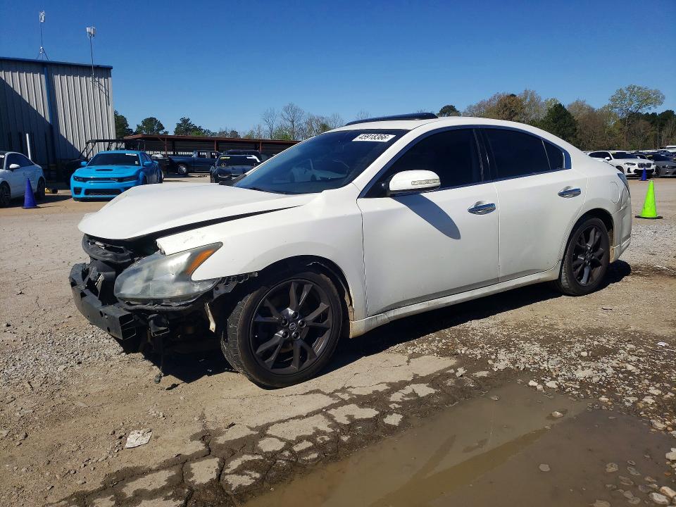 2012 Nissan Maxima VIN 1N4AA5AP9CC851619 COPART salvage auction — FRONT END, Ms - Cert Of Title-Salvaged, sold $250 on 2026-07-10 (photo 1)