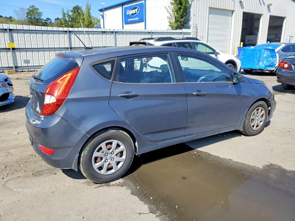 2013 Hyundai Accent VIN KMHCT5AE1DU088594 COPART salvage auction — FRONT END, Pa - Certificate Of Salvage, sold $500 on 2026-07-13 (photo 3)