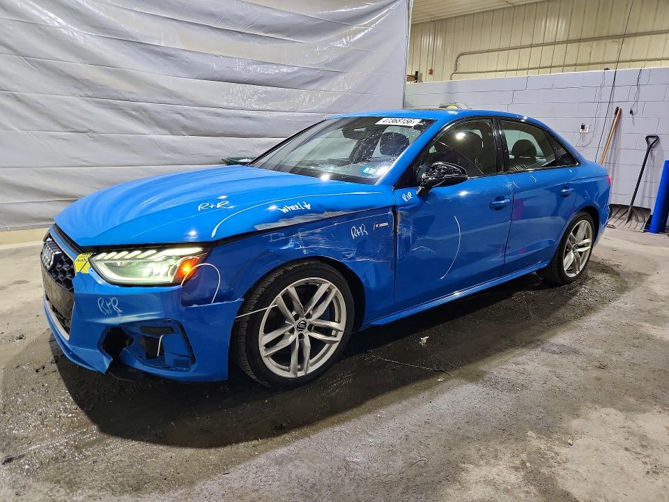 2020 Audi A4 VIN WAUENAF4XLN009395 COPART salvage auction — FRONT END, Wv - Salvage Certificate, sold $8,100 on 2026-07-07 (photo 1)