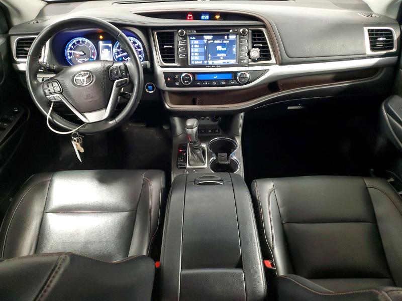2019 Toyota Highlander VIN 5TDJZRFH5KS586478 COPART salvage auction — REAR END, Wv - Salvage Certificate, sold $9,300 on 2026-07-09 (photo 8)