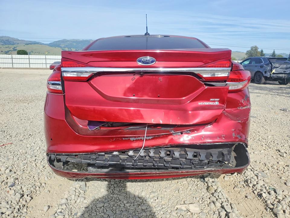 2017 Ford Fusion VIN 3FA6P0PU9HR276189 COPART salvage auction — VANDALISM, Ca - Salvage Certificate, sold $875 on 2026-07-02 (photo 6)
