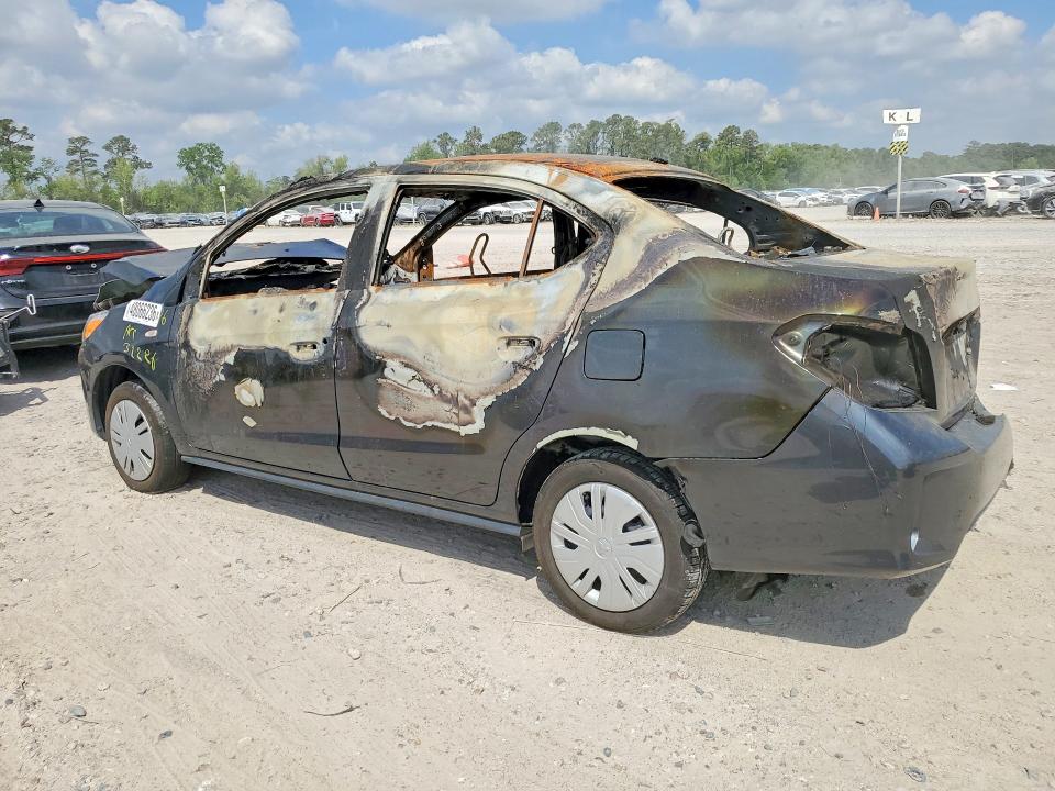 2024 Mitsubishi Mirage VIN ML32FUFJ3RHF18350 COPART salvage auction — BURN, Tx - Nonrepairable Title, sold $150 on 2026-07-07 (photo 2)