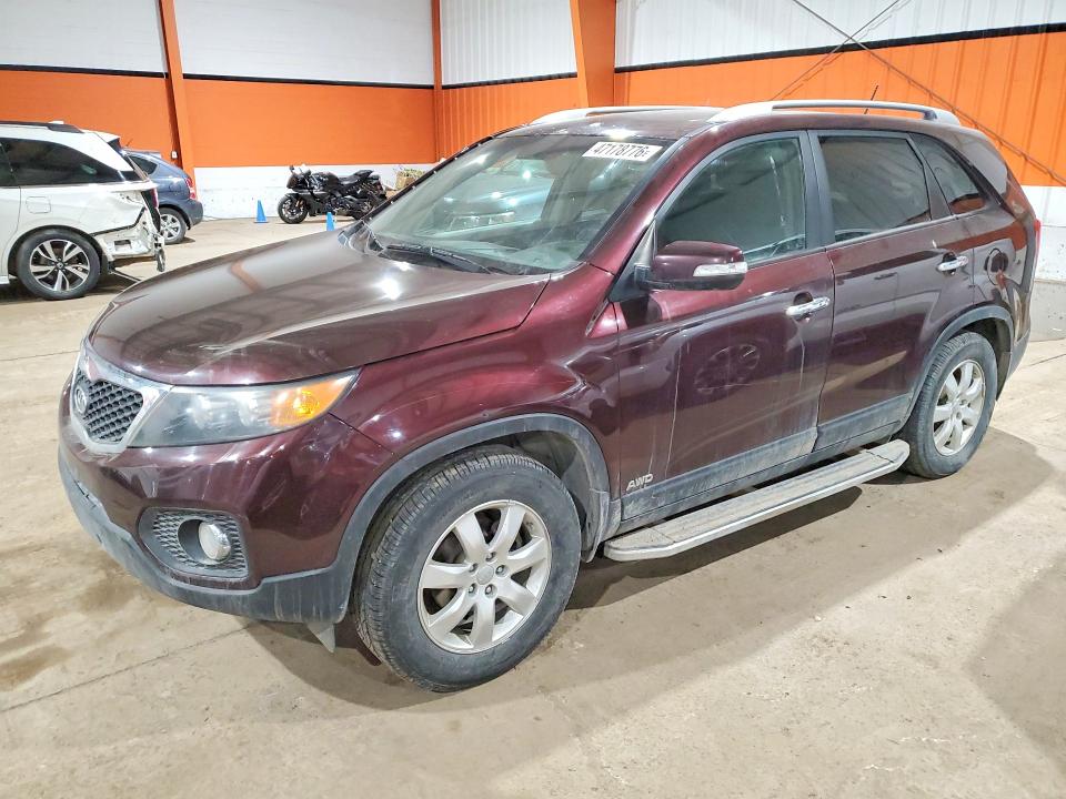 2013 Kia VIN 5XYKTDA20DG397751 COPART salvage auction — REAR END, AB - BOS - SALVAGE, sold $500 on 2026-07-07 (photo 1)