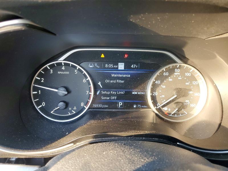 2021 Nissan Maxima VIN 1N4AA6CV7MC508987 COPART salvage auction — FRONT END, Md - Cert Of Salvage > 75% Damage, sold $2,100 on 2026-07-20 (photo 9)