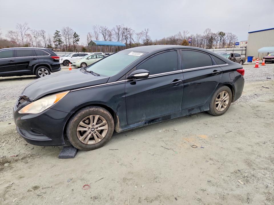 2014 Hyundai Sonata VIN 5NPEB4AC9EH939836 COPART salvage auction — FRONT END, Sc - Cert Of Title-Salvage, sold $625 on 2026-07-19 (photo 1)