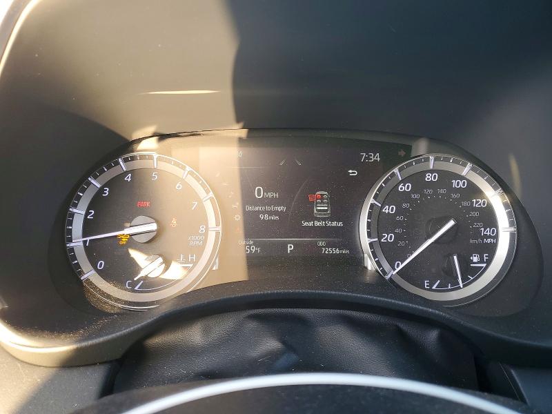 2022 Toyota Highlander VIN 5TDLZRAH7NS133337 COPART salvage auction — BURN, CA - SALVAGE CERTIFICATE, sold $8,000 on 2026-07-27 (photo 9)