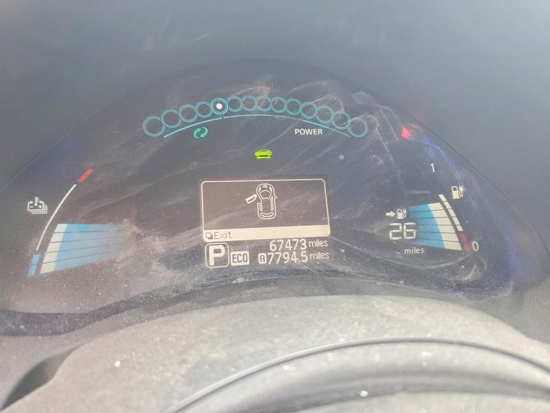 2016 Nissan Leaf VIN 1N4BZ0CP8GC313643 COPART salvage auction — FRONT END, Ca - Cert Of Title-Salvaged (P), sold $10 on 2026-07-02 (photo 9)