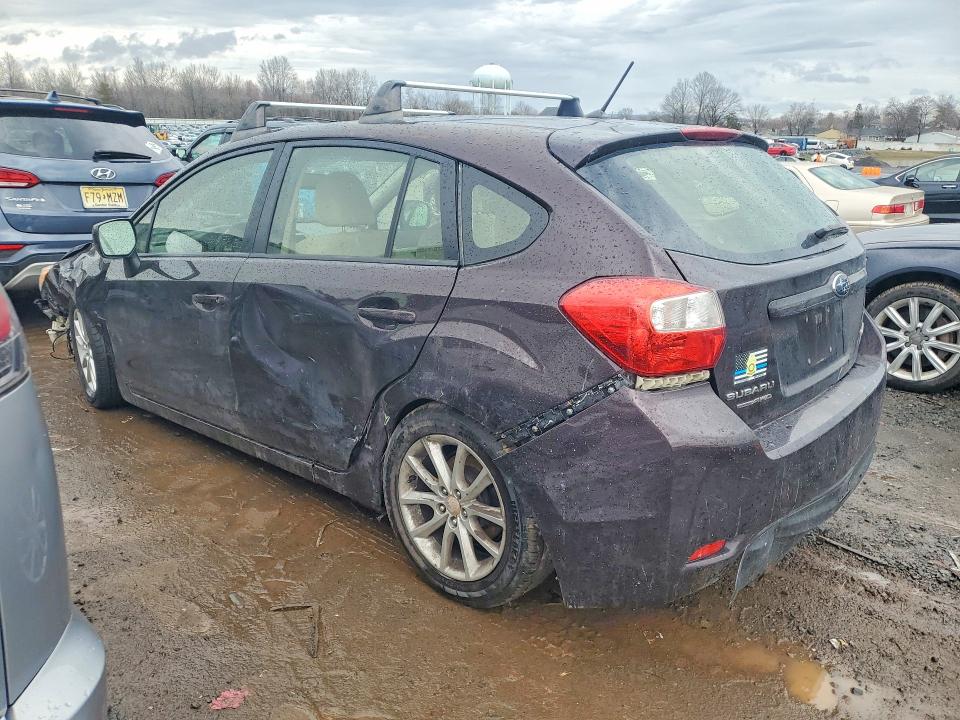 2013 Subaru Impreza VIN JF1GPAC6XDH820633 COPART salvage auction — FRONT END, NJ - CERT OF TITLE-SALVAGE, sold $2,000 on 2026-07-28 (photo 2)