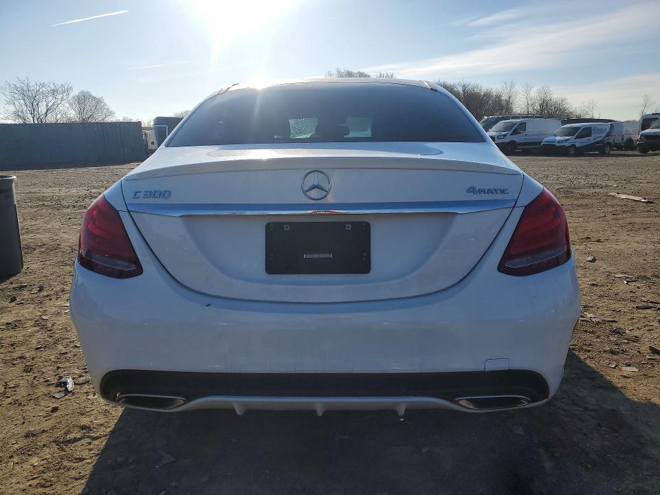 2017 Mercedes-benz C-klasse VIN 55SWF4KB4HU181744 COPART salvage auction — FRONT END, MD - CERT OF SALVAGE > 75% DAMAGE, sold $2,200 on 2026-07-09 (photo 6)