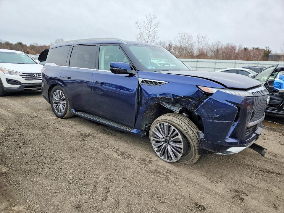 2025 Infiniti Qx80 VIN JN8AZ3BE5S9700278 COPART salvage auction — FRONT END, Ma - Cert Of Title-Salvage, sold $38,750 on 2026-07-22 (photo 4)