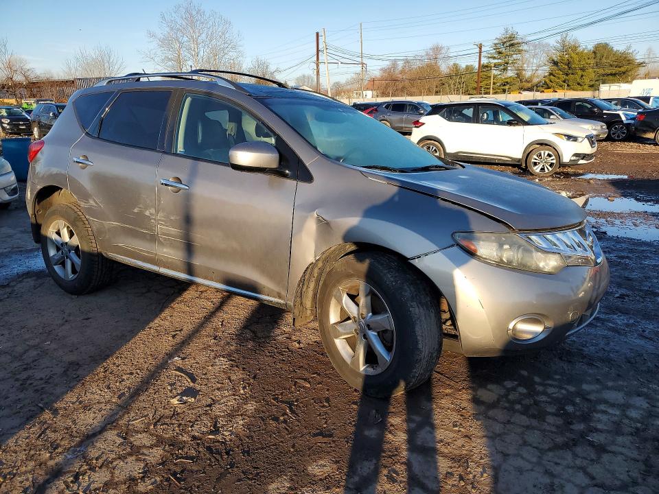 2010 Nissan Murano VIN JN8AZ1MW5AW130311 COPART salvage auction — FRONT END, Pa - Certificate Of Salvage, sold $550 on 2026-07-13 (photo 4)
