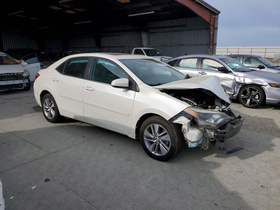 2016 Toyota Corolla VIN 5YFBPRHE2GP404474 COPART salvage auction — FRONT END, Ca - Salvage Certificate, sold $1,650 on 2026-07-23 (photo 4)