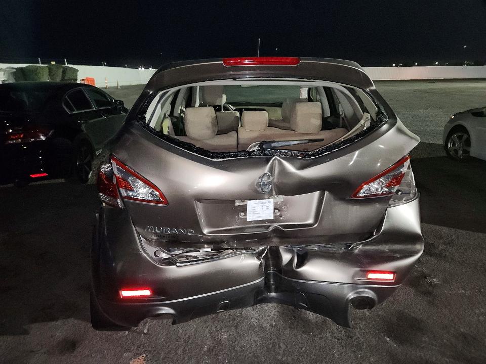 2013 Nissan Murano VIN JN8AZ1MU1DW201698 COPART salvage auction — REAR END, Salvage Title, sold $325 on 2026-07-09 (photo 6)