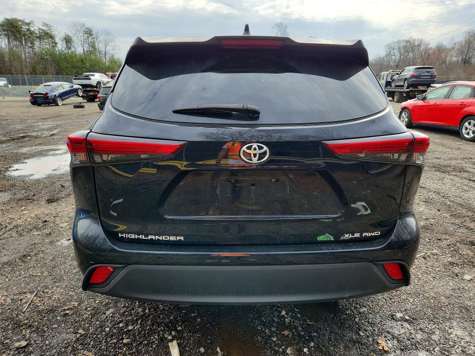 2020 Toyota Highlander VIN 5TDGZRBH3LS018750 COPART salvage auction — FRONT END, Md - Cert Of Salvage > 75% Damage, sold $15,100 on 2026-07-10 (photo 6)