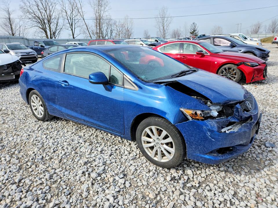 2012 Honda Civic VIN 2HGFG3B80CH530013 COPART salvage auction — FRONT END, Mi - Certificate Of Title, sold $2,050 on 2026-07-02 (photo 4)