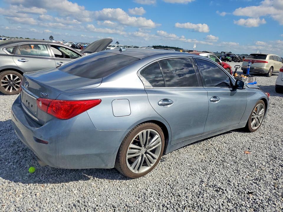 2014 Infiniti VIN JN1BV7APXEM690664 COPART salvage auction — FRONT END, Tx - Salvage Vehicle Title, sold $2,000 on 2026-07-13 (photo 3)