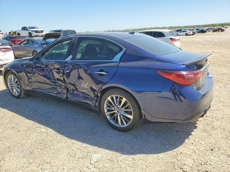 2021 Infiniti Q50 VIN JN1EV7BP3MM701823 COPART salvage auction — SIDE, Tx - Certificate Of Title, sold $1,850 on 2026-07-23 (photo 2)