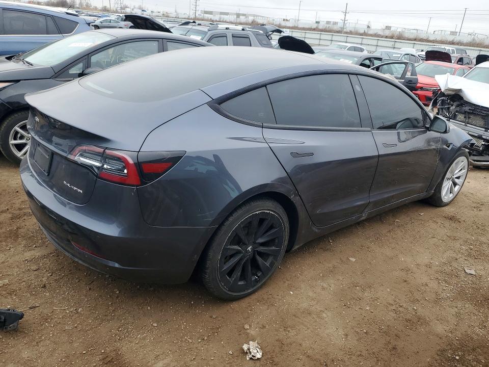 2022 Tesla VIN 5YJ3E1EB0NF169698 COPART salvage auction — FRONT END, Il - Salvage Certificate, sold $8,700 on 2026-07-07 (photo 3)