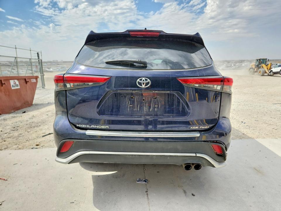 2022 Toyota Highlander VIN 5TDJZRBH8NS199921 COPART salvage auction — FRONT END, Id - Salvage Certificate Of Title, sold $13,600 on 2026-07-14 (photo 6)