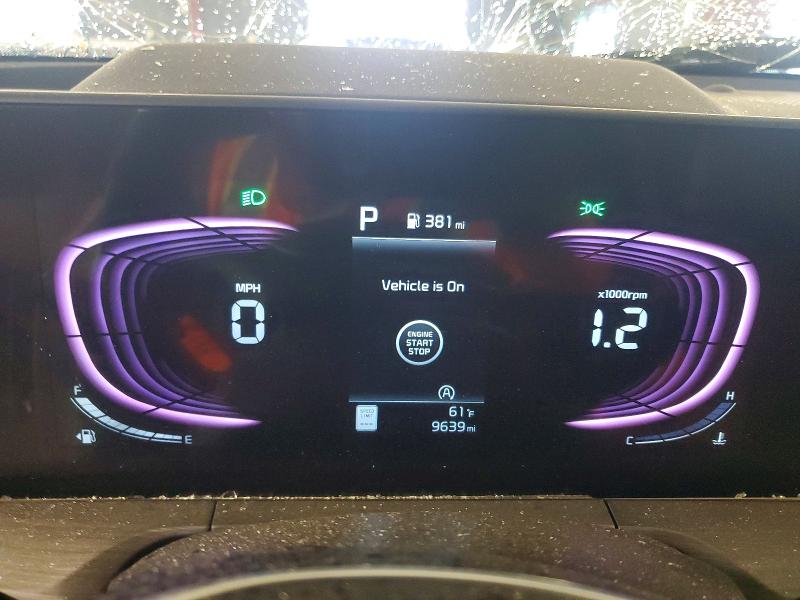 2025 Kia Telluride VIN 5XYP3DGC6SG666113 COPART salvage auction — HAIL, In - Cert Of Title-Salvage Title, sold $3,100 on 2026-07-27 (photo 9)