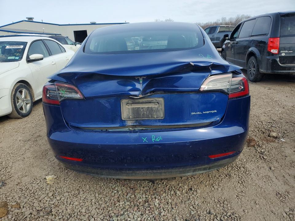 2020 Tesla Model 3 VIN 5YJ3E1EB3LF620443 COPART salvage auction — REAR END, Ny - Mv907A-Parts Only, sold $7,400 on 2026-07-22 (photo 6)