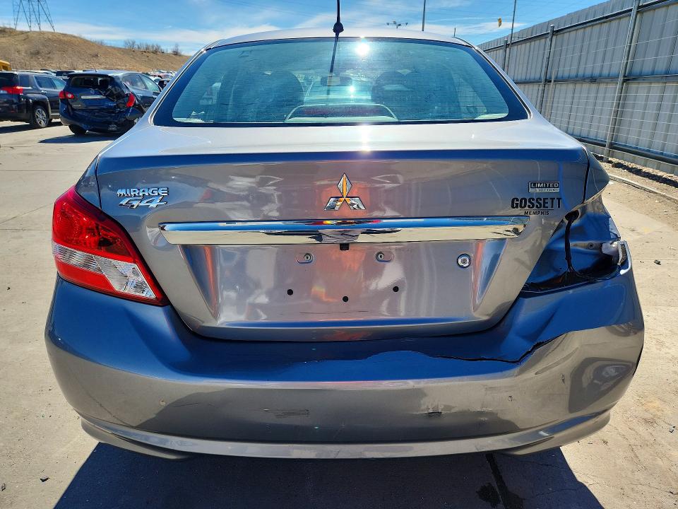 2020 Mitsubishi Mirage VIN ML32F4FJ0LHF06826 COPART salvage auction — REAR END, Co - Public - Salvage Title, sold $850 on 2026-07-29 (photo 6)