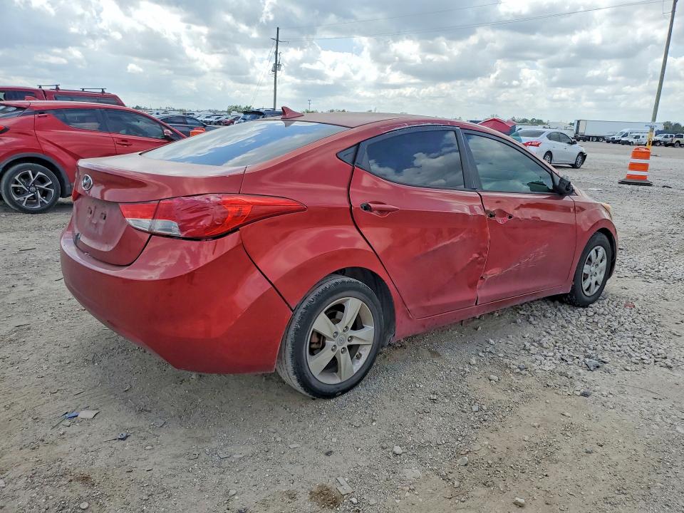 2012 Hyundai Elantra VIN KMHDH4AE5CU267705 COPART salvage auction — SIDE, TX, sold $750 on 2026-07-09 (photo 3)