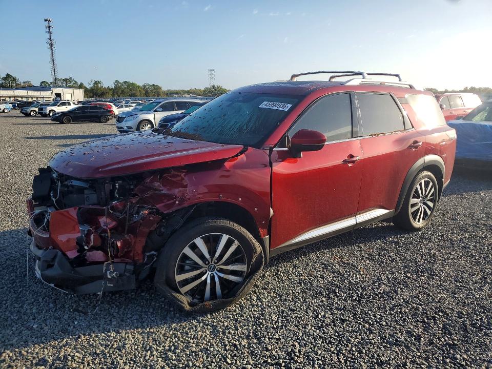 2025 Nissan Pathfinder VIN 5N1DR3DG1SC200169 COPART salvage auction — FRONT END, Fl - Cert Of Title Slvg Rebuildable, sold $9,400 on 2026-07-02 (photo 1)