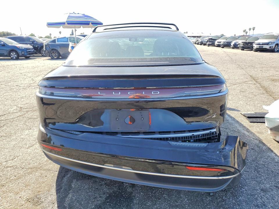 2025 Lucid Air VIN 50EA1PGA6SA007701 COPART salvage auction — REAR END, Ca - Salvage Certificate, sold $14,100 on 2026-07-14 (photo 6)