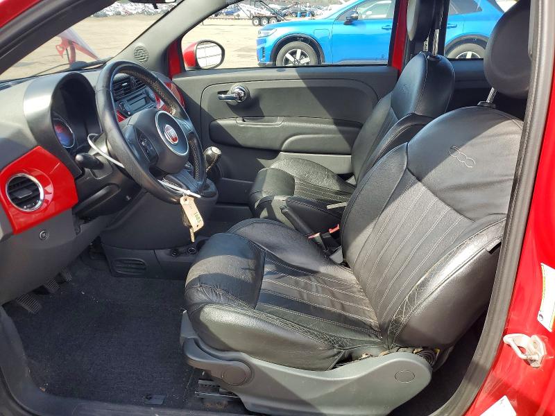 2013 Fiat 500 VIN 3C3CFFHH4DT607265 COPART salvage auction — REAR END, Salvage Title, sold $350 on 2026-08-14 (photo 7)