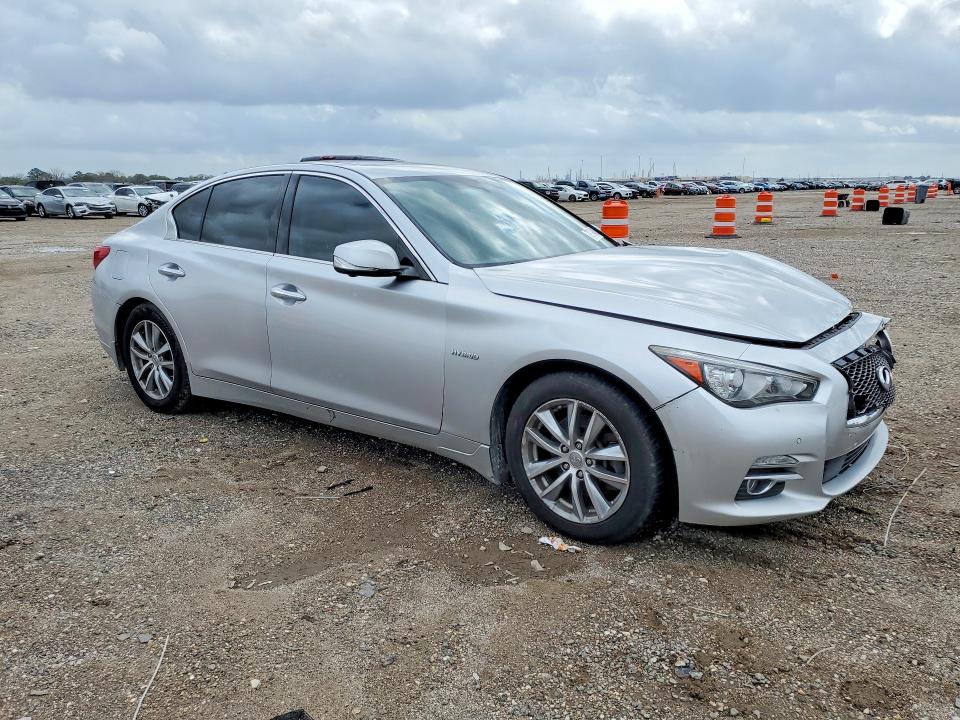 2014 Infiniti Q50 VIN JN1AV7AR8EM702419 COPART salvage auction — FRONT END, TX - SALVAGE VEHICLE TITLE, sold $2,250 on 2026-07-02 (photo 4)