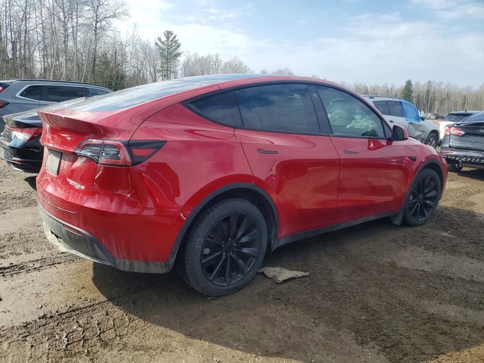 2023 Tesla Model y VIN 7SAYGDEE2PF761685 COPART salvage auction — SIDE, ON - PERMIT NO BRAND - UNFIT, sold $18,450 on 2026-07-16 (photo 3)