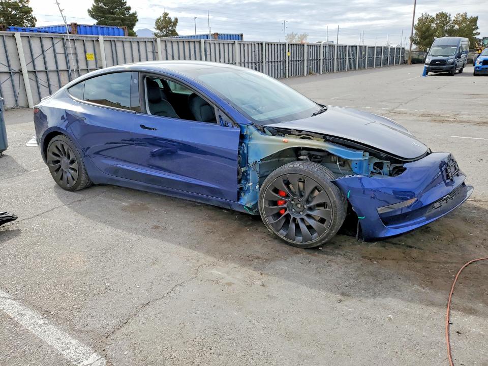 2022 Tesla VIN 5YJ3E1EC3NF359133 COPART salvage auction — FRONT END, Tx - Salvage Vehicle Title, sold $4,750 on 2026-07-10 (photo 4)