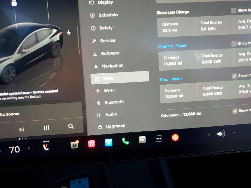 2025 Tesla Model 3 VIN 5YJ3E1EA6SF998777 COPART salvage auction — Front End, GA - CERT OF TITLE-SALVAGE, sold $13,400 on 2026-05-14 (photo 9)