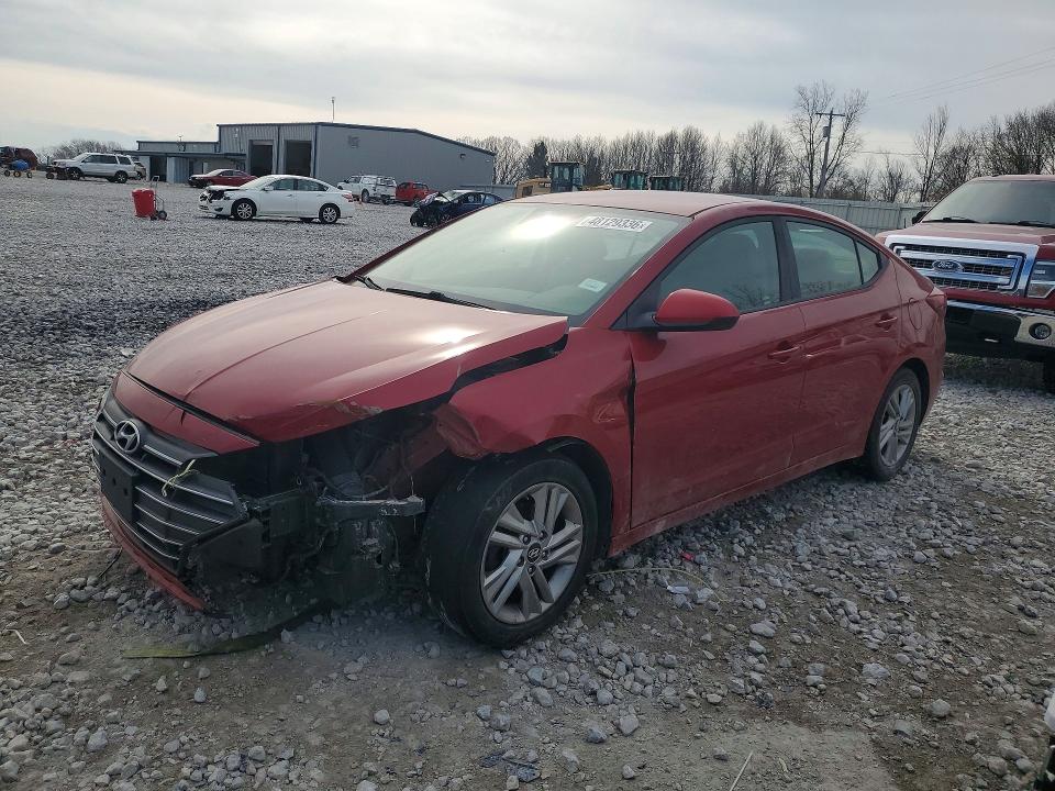 2019 Hyundai Elantra VIN KMHD84LF4KU770503 COPART salvage auction — FRONT END, Mi - Cert Of Title-Salvage Vehicle, sold $1,550 on 2026-07-09 (photo 1)