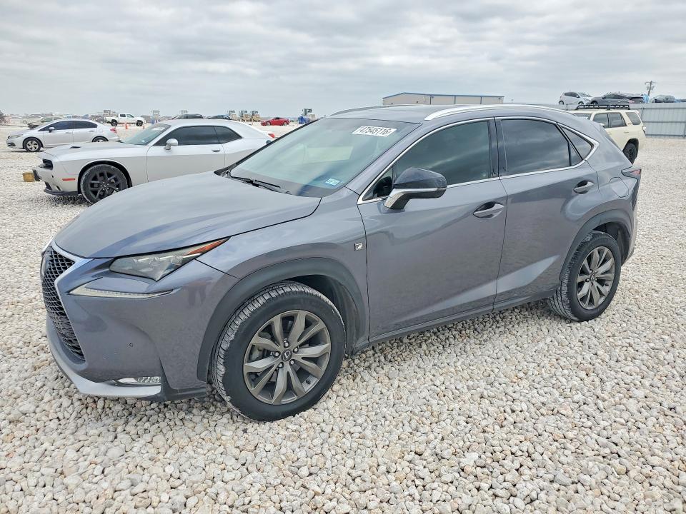 2016 Lexus Nx VIN JTJYARBZ9G2031341 COPART salvage auction — SIDE, Tx - Salvage Vehicle Title, sold $4,600 on 2026-07-23 (photo 1)