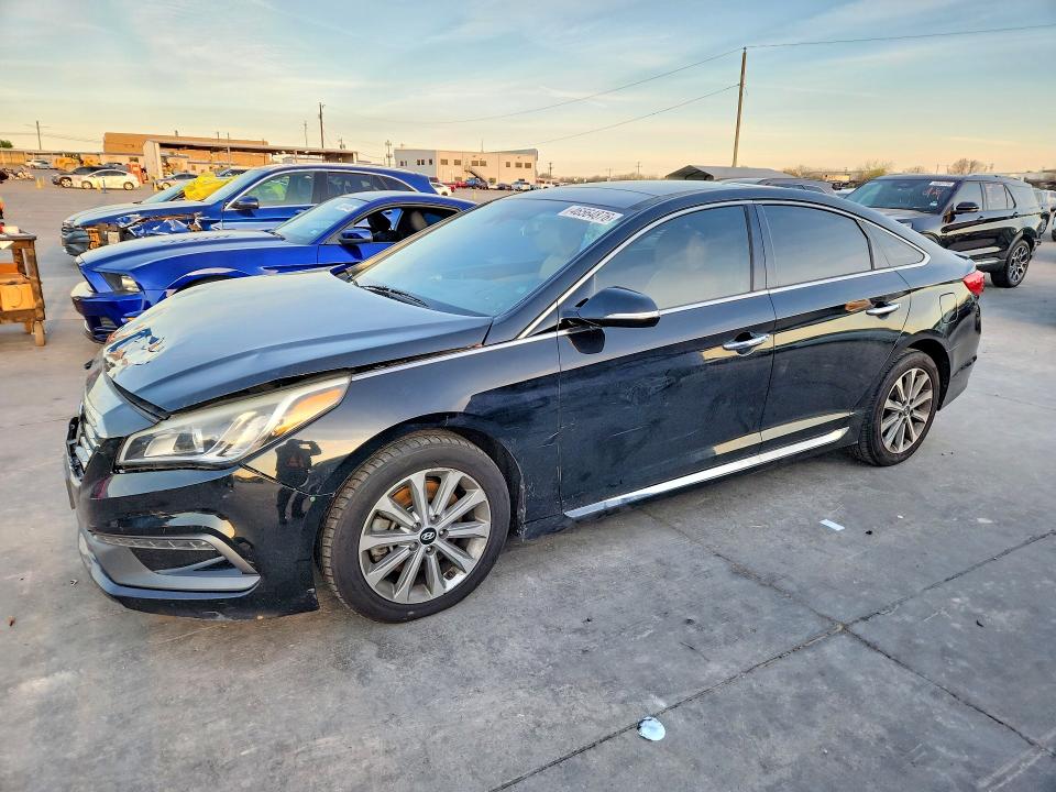 2016 Hyundai Sonata VIN 5NPE34AF8GH324012 COPART salvage auction — FRONT END, Salvage Title, sold $1,350 on 2026-07-30 (photo 1)
