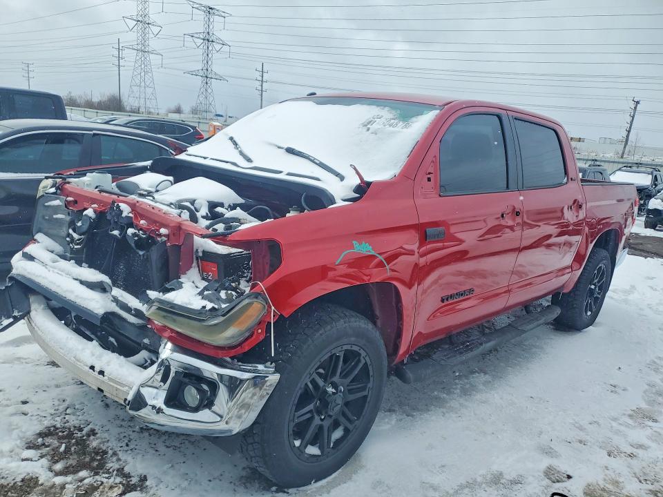 2018 Toyota Tundra VIN 5TFDW5F17JX724984 COPART salvage auction — FRONT END, Il - Salvage Certificate, sold $1,500 on 2026-07-06 (photo 1)