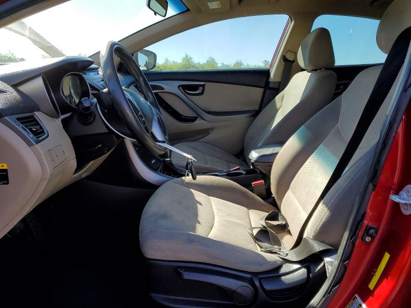 2014 Hyundai Elantra VIN KMHDH4AE7EU053012 COPART salvage auction — FRONT END, Ca - Salvage Certificate, sold $975 on 2026-07-02 (photo 7)