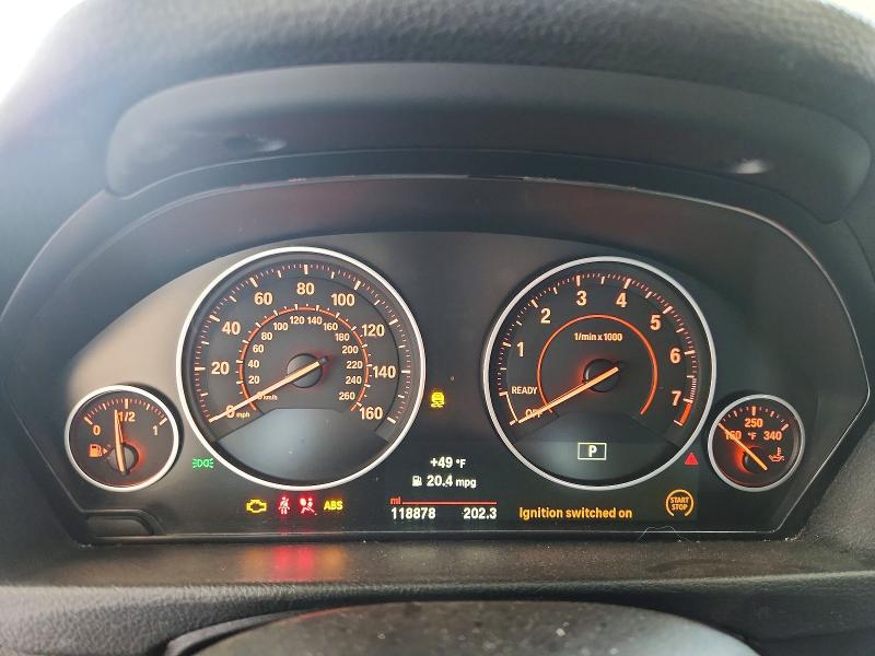 2017 BMW 3er VIN WBA8K3C3XHA022546 COPART salvage auction — REAR END, Ne - Cert Of Title-Salvage, sold $3,600 on 2026-07-14 (photo 9)