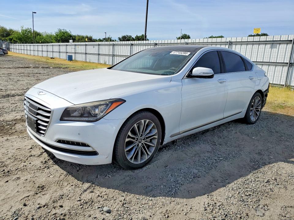 2015 Hyundai Genesis VIN KMHGN4JE0FU103403 COPART salvage auction — REAR END, Ca - Salvage Certificate, sold $3,100 on 2026-07-07 (photo 1)