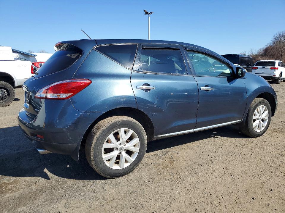 2013 Nissan Murano VIN JN8AZ1MW6DW308862 COPART salvage auction — REAR END, Nh - Certificate Of Title, sold $2,500 on 2026-07-31 (photo 3)