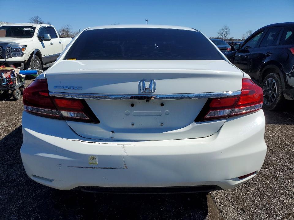 2013 Honda VIN 2HGFB2F56DH102666 COPART salvage auction — REAR END, On - Permit No Brand - Unfit, sold $1,450 on 2026-07-02 (photo 6)