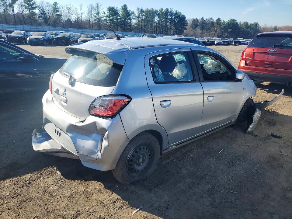 2022 Mitsubishi Mirage VIN ML32AUHJ8NH001905 COPART salvage auction — SIDE, Md - Cert Of Salvage > 75% Damage, sold $250 on 2026-08-03 (photo 3)