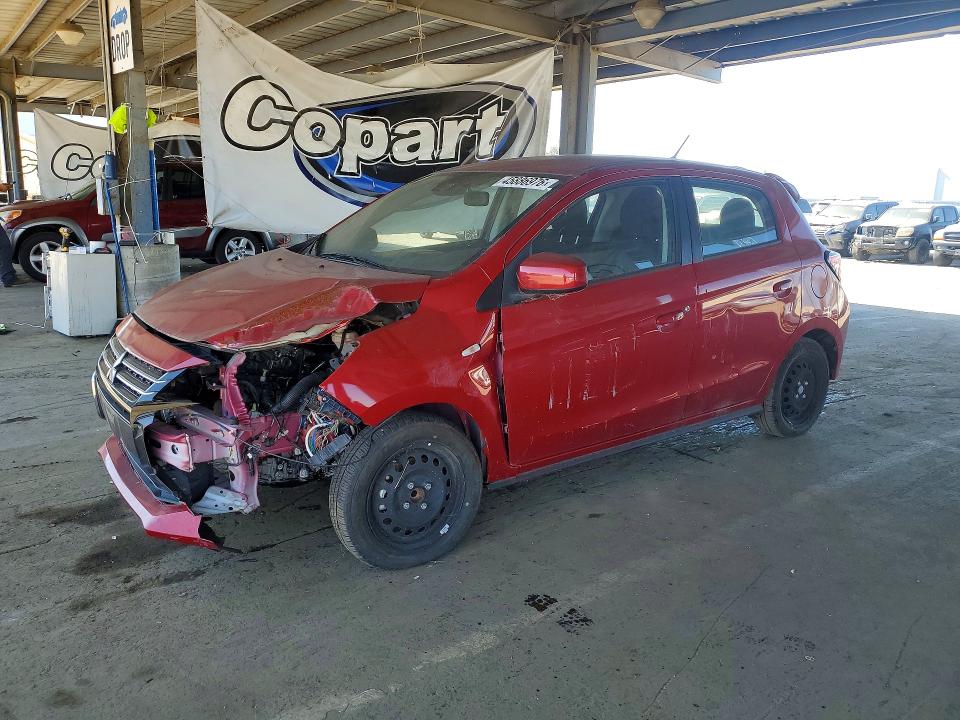 2022 Mitsubishi Mirage VIN ML32AUHJ3NH001939 COPART salvage auction — FRONT END, Ca - Dis/Dlr/Exp Only Lien Papers, sold $325 on 2026-07-09 (photo 1)