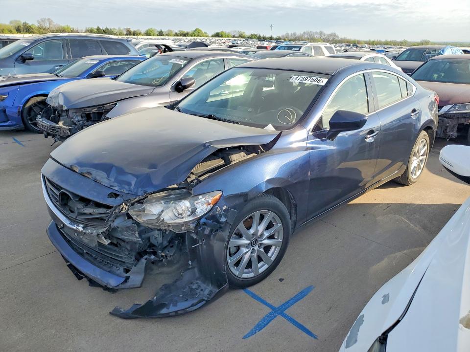 2016 Mazda 6 VIN JM1GJ1U54G1480278 COPART salvage auction — FRONT END, Tx - Salvage Vehicle Title, sold $1,500 on 2026-07-16 (photo 1)