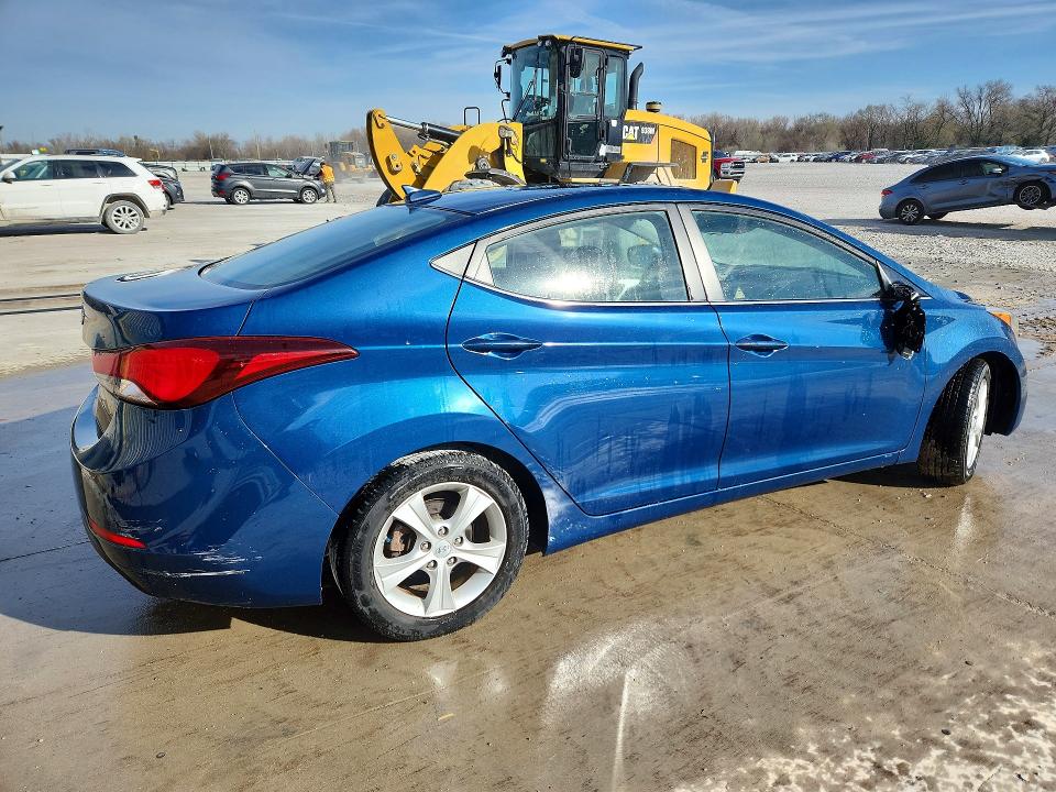 2016 Hyundai Elantra VIN KMHDH4AE7GU634108 COPART salvage auction — FRONT END, Il - Salvage Certificate, sold $2,600 on 2026-07-15 (photo 3)