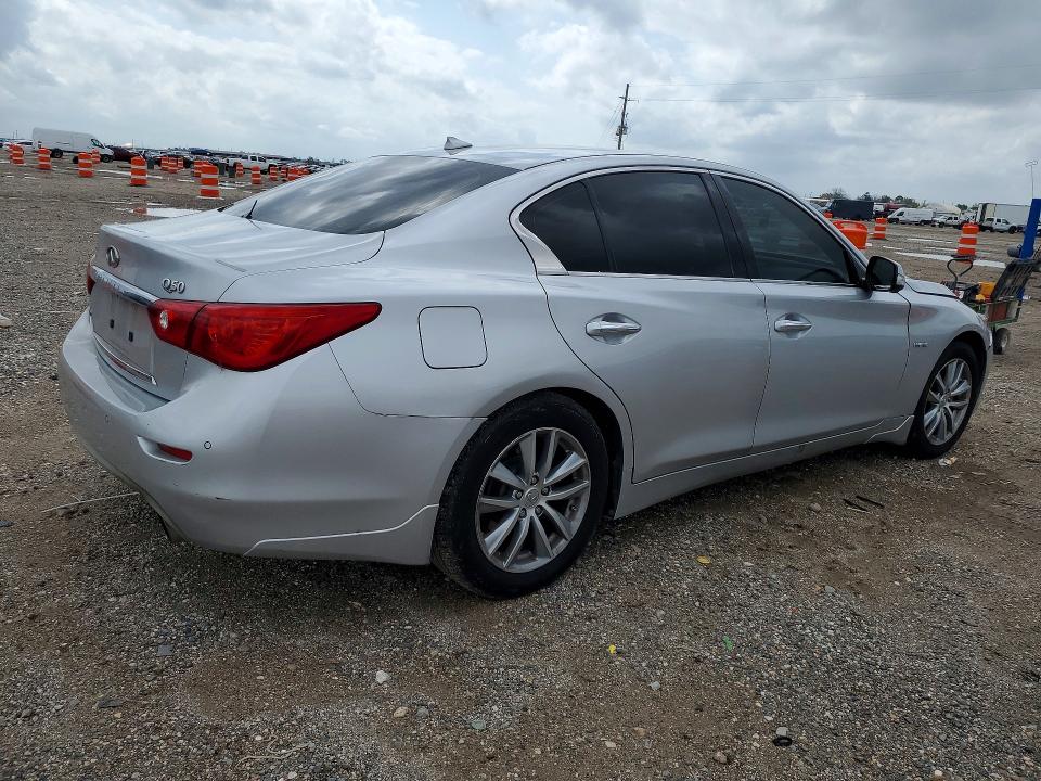 2014 Infiniti Q50 VIN JN1AV7AR8EM702419 COPART salvage auction — FRONT END, TX - SALVAGE VEHICLE TITLE, sold $2,250 on 2026-07-02 (photo 3)